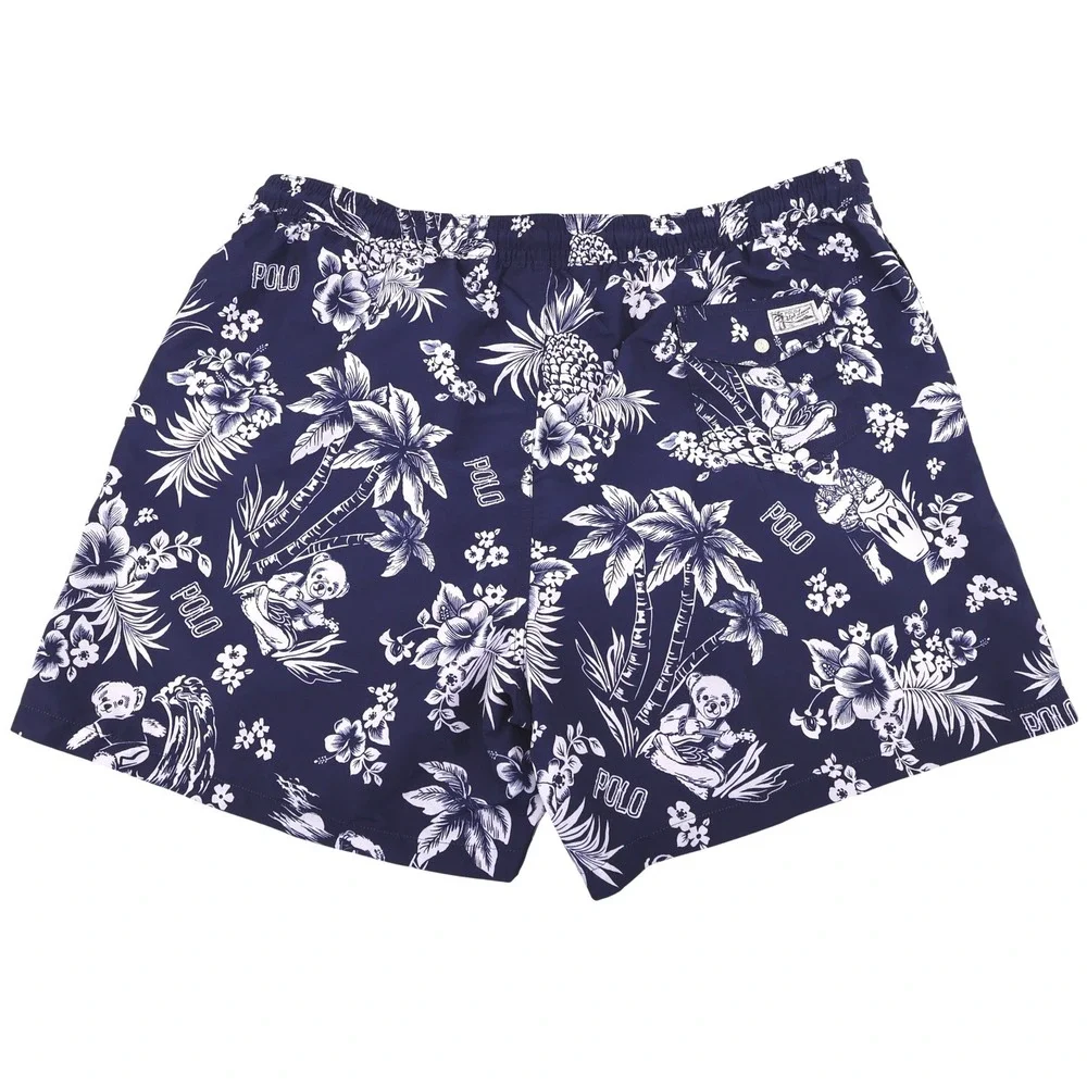 NEW Polo Ralph Lauren Polo Bear Swim Trunks Navy Blue Men 3XB Mesh Liner Shorts